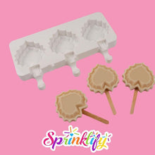 Load image into Gallery viewer, CAKESICLE MOLD, Lace Heart Popsicle Mold, Silicone Ice Cream Mold, Baking Supplies, DIY Baking, Fast Shipping, Unique Mold, Sprinklify
