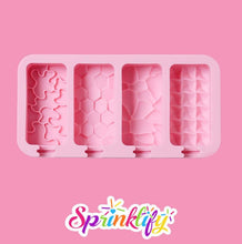 Load image into Gallery viewer, POPSICLE VARIETY MOLD, 4 Patterns Cakesicle Mold, Silicone Ice Cream Mold, Diy Baking Supplies, Unique Molds, Fast Shipping, Sprinklify Mold
