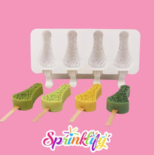 Load image into Gallery viewer, ROMANTIC CAKESICLE MOLD, Paris Theme Popsicle Mold, Silicone Ice Cream Mold, French Party Baking Supplies, Unique Mold, Fast Shipping
