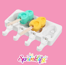 Load image into Gallery viewer, CAKESICLE MOLD, Double Heart Popsicle Mold, Silicone Ice Cream Mold, DIY Baking Supplies, Unique Mold, Valentines Day Baking, Fast Shipping
