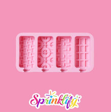 Load image into Gallery viewer, CAKESICLE VARIETY MOLD, 4 Patterns Popsicle Mold, Silicone Ice Cream Mold, Diy Baking Supplies, Unique Molds, Fast Shipping, Sprinklify Mold
