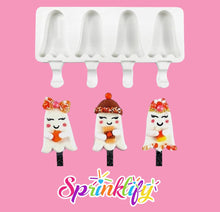 Load image into Gallery viewer, SPRINKLIFY Ghost Cakesicle Mold, Halloween Popsicle Mold, Dessert Mold, High Quality Silicone Ice Cream Mold, Baking Supplies, Fast Shipping
