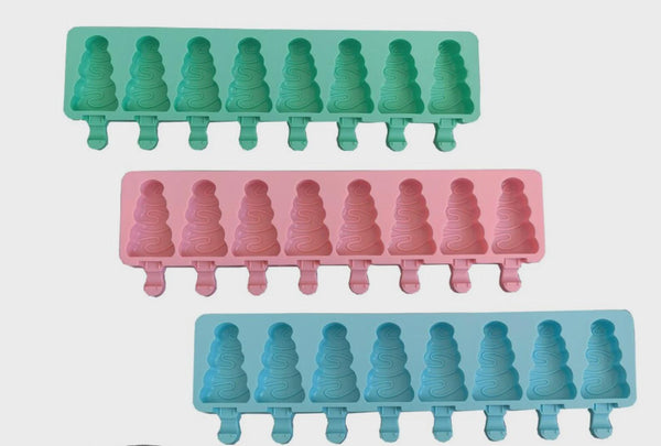 SPRINKLIFY Christmas Tree Mold, Cakesicle Mold, Popsicle Mold, Winter Mold, Holiday Baking, High Quality Silicone Ice Cream Mold