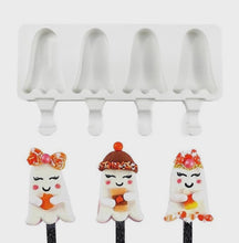 Load image into Gallery viewer, SPRINKLIFY Ghost Cakesicle Mold, Halloween Popsicle Mold, Dessert Mold, High Quality Silicone Ice Cream Mold, Baking Supplies, Fast Shipping
