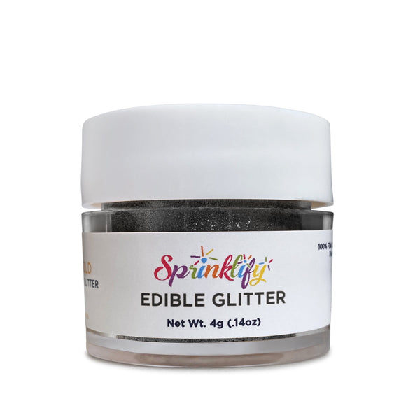 Edible Glitter in Black - Sprinklify