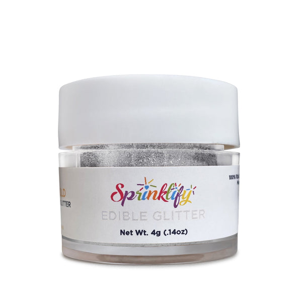 Edible Glitter in Silver - Sprinklify